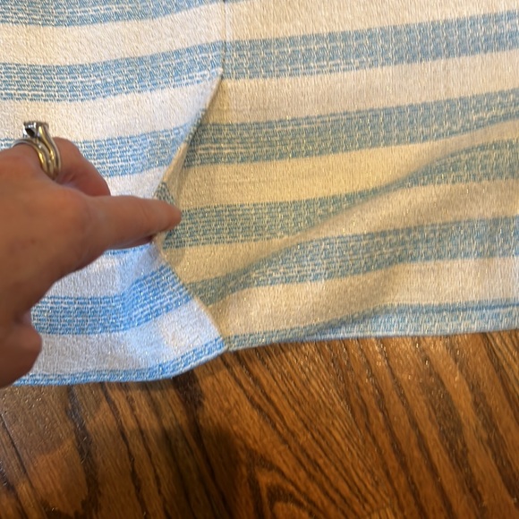 Lilly Pulitzer Hyacinth Boucle Blue and White Striped Pencil Skirt NWT Size 12 - Picture 7 of 8